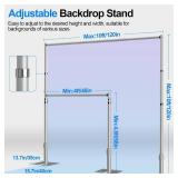 $160 Pipe and Drape Backdrop Kit, 10ft x 10ft Heavy-Duty Backdrop, Adjustable Metal Base