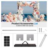 $160 Pipe and Drape Backdrop Kit, 10ft x 10ft Heavy-Duty Backdrop, Adjustable Metal Base