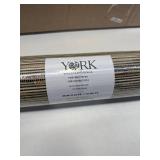 $136 York Wallcoverings NZ0786 Grasscloth Wallpaper by River Grass, Black, Cream, Beige, Khaki, Tan