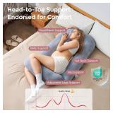 Momcozy Dreamlign U Pro Maternity Pillow with Adjustable Leg Pillow, Removable Cover, 50-72 Inch