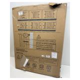 Cumbor 36" Extra Tall Baby Gate for Dogs & Kids, 29.7"-46" Width, 2-Way Door, Auto-Close, Black
