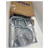 Drive Medical Folding Steel Commode Chair - 3-in-1 Portable Toilet - 350 lb - 7.5 qt - Grey