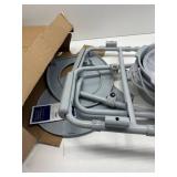 Drive Medical Folding Steel Commode Chair - 3-in-1 Portable Toilet - 350 lb - 7.5 qt - Grey
