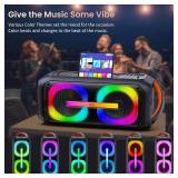 $170 Karaoke Machine with 2 Wireless Mics, 60W Subwoofer & 400W Peak Bluetooth Party Speaker