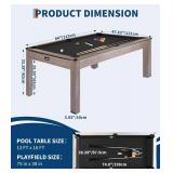 $1595.99 Garvee 3-in-1 Sports Billiards Table   Versatile Multi-Function Game Table, Black
