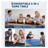 $1595.99 Garvee 3-in-1 Sports Billiards Table   Versatile Multi-Function Game Table, Black