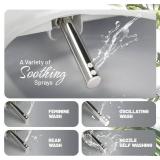 $160 Tranquillus Essential Electric Bidet Seat, Heated, Dryer, Adjustable Water/Air, Soft-Close, ADA