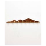 Wood Coat Hooks Wall Mount with 8 Gold Brass Hooks for Entryway, Bathroom, Bedroom