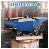 $415 Garvee Cast Steel Anvil 132lbs - Durable Blacksmith Tool, Drop-Forged Steel, Polished