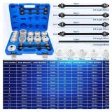 $140 ZKTOOL 40Pcs Universal Pull & Press Sleeve Kit for Cars, 5 Spindles, Case & Gloves