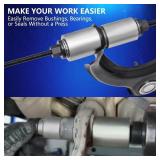 $140 ZKTOOL 40Pcs Universal Pull & Press Sleeve Kit for Cars, 5 Spindles, Case & Gloves