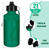 Zubebe 36 Pcs Sports Water Bottles, Squeeze, BPA-Free Plastic, Reusable, Gift Set