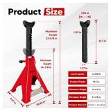 Car Jack Stands 6 Ton Adjustable Auto Floor Jack Stands, Double Locking, Base, 13,200 lb, 2 Pack
