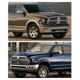 Dodge Ram Headlight Assembly 2009-2018, Black Housing, Amber Reflector, Driver & Passenger Sides