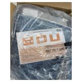 AMADA HOMEFURNISHING 9x12 Area Rug, Non-Slip Backing, Low Pile, Washable, Dark Blue