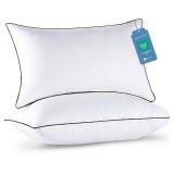 JOLLYVOGUE Queen Size Set of 2, Soft Supportive Down-Alternative Filling for Side Sleepers