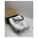 Carex E-Z Lock Raised Toilet Seat with Handles, 5-Inch Riser, Fits Most Toilets, White