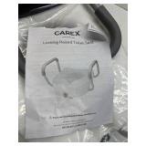 Carex E-Z Lock Raised Toilet Seat with Handles, 5-Inch Riser, Fits Most Toilets, White