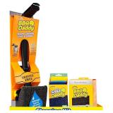 Scrub Daddy BBQ Daddy Grill Cleaner Kit - Bristle-Free Brush + Refill + 2 Scour Sponges (4Count)