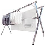 JAUREE 79-Inch Clothes Drying Rack, Heavy-Duty Stainless Steel, Foldable Laundry Rack
