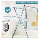 JAUREE 79-Inch Clothes Drying Rack, Heavy-Duty Stainless Steel, Foldable Laundry Rack