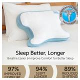 Contour CPAPMax Cooling Gel Pillow for Side, Back & Stomach Sleepers with Adjustable Memory Foam