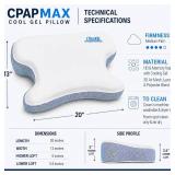 Contour CPAPMax Cooling Gel Pillow for Side, Back & Stomach Sleepers with Adjustable Memory Foam