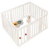 XPIY Dog Playpen 25-Inch Tall Plastic Puppy Fence with Door, 12-Panel for Small & Medium Dogs