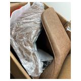 $275 Dining Chairs Set of 2, Faux Leather Accent Arm Chairs for Living Room with Metal Legs