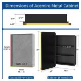 $224 ACEMIRO 20x32 Inch Gold Recessed Medicine Cabinet with Mirror, Metal Framed, Wall Mounted