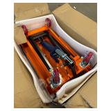 $238 Garvee Scissor Lift Table, 330 lb, 28.5 in. Lifting Height, Hydraulic Cart with Locking Wheels