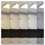 Good Earth Lighting 24in Smart LED Direct-Wire Flat Panel Ceiling Light Brushed Nickel 4000