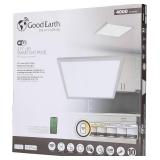 Good Earth Lighting 24in Smart LED Direct-Wire Flat Panel Ceiling Light Brushed Nickel 4000