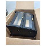 SNTD Bread Box - Counter Bread Storage and Bamboo Cutting Board, Adjustable Vent Holes, Black