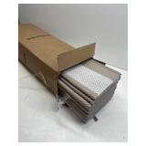 Reversible Outdoor Rug 9x18ft ft Waterproof Lightweight Plastic Straw Patio Carpet Gray/White