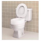 Carex Toilet Seat Riser, Elongated Raised Seat Adds 3.5 in Height, 300 lb Capacity