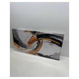 AUUZAIUA Large Abstract Canvas Wall Art Black White & Gold Minimalist Line Artwork 20x40