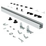 JUBEST 48" Bifold Door Hardware Kits, Top-Mounted Bi-fold Door Hardware, 4-Door System No Doors