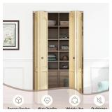 JUBEST 48" Bifold Door Hardware Kits, Top-Mounted Bi-fold Door Hardware, 4-Door System No Doors
