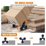 $167 Garvee Hand Truck 650 Lb Capacity, Strong & Lightweight Construction, Triangle Wheel Climber