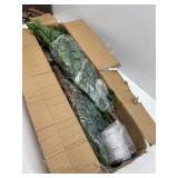 $163 Set of 2 5ft Artificial Ficus Trees, 756 Leaves, Black Nursery Pot, 3-Trunk Greenery