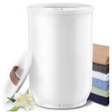 FLYHIT Towel Warmer for Bathroom, Wood Handle, Auto Shut Off, Fits Two 40x70 Towels, White