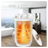 FLYHIT Towel Warmer for Bathroom, Wood Handle, Auto Shut Off, Fits Two 40x70 Towels, White