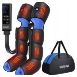 $130 Leg Massager with Heat & Compression: Sequential Boots, 6 Modes, 9 Intensity, 3 Heat