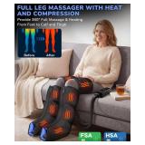 $130 Leg Massager with Heat & Compression: Sequential Boots, 6 Modes, 9 Intensity, 3 Heat