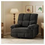 $275 Studyset Manual Recliner Chair, Swivel Rocker for Adults, Traditional Upholstered Recliner