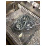 $1430 GARVEE Stainless Steel Utility Sink - Freestanding 3-Compartment Prep Sink, Without Faucet