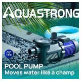$258 Aquastrong In/Above Ground Pool Pump High Flow Self Primming Swimming Pool Pump,Blue