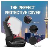 $126 CTDS RAM 1500/2500/3500 Car Seat Covers, Premium Nappa Leather 2-Seater, Black/Red