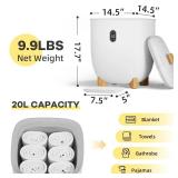 Garvee 20L Electric Towel Warmer & Dryer Bucket for Bathroom - Dual Heating, Timer, Auto Shutoff